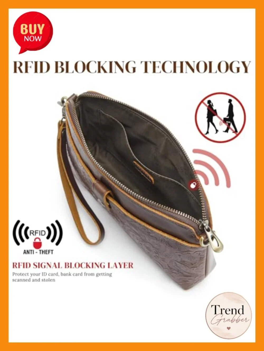 Small RFID Blocking Crossbody Wallet with 2 Straps